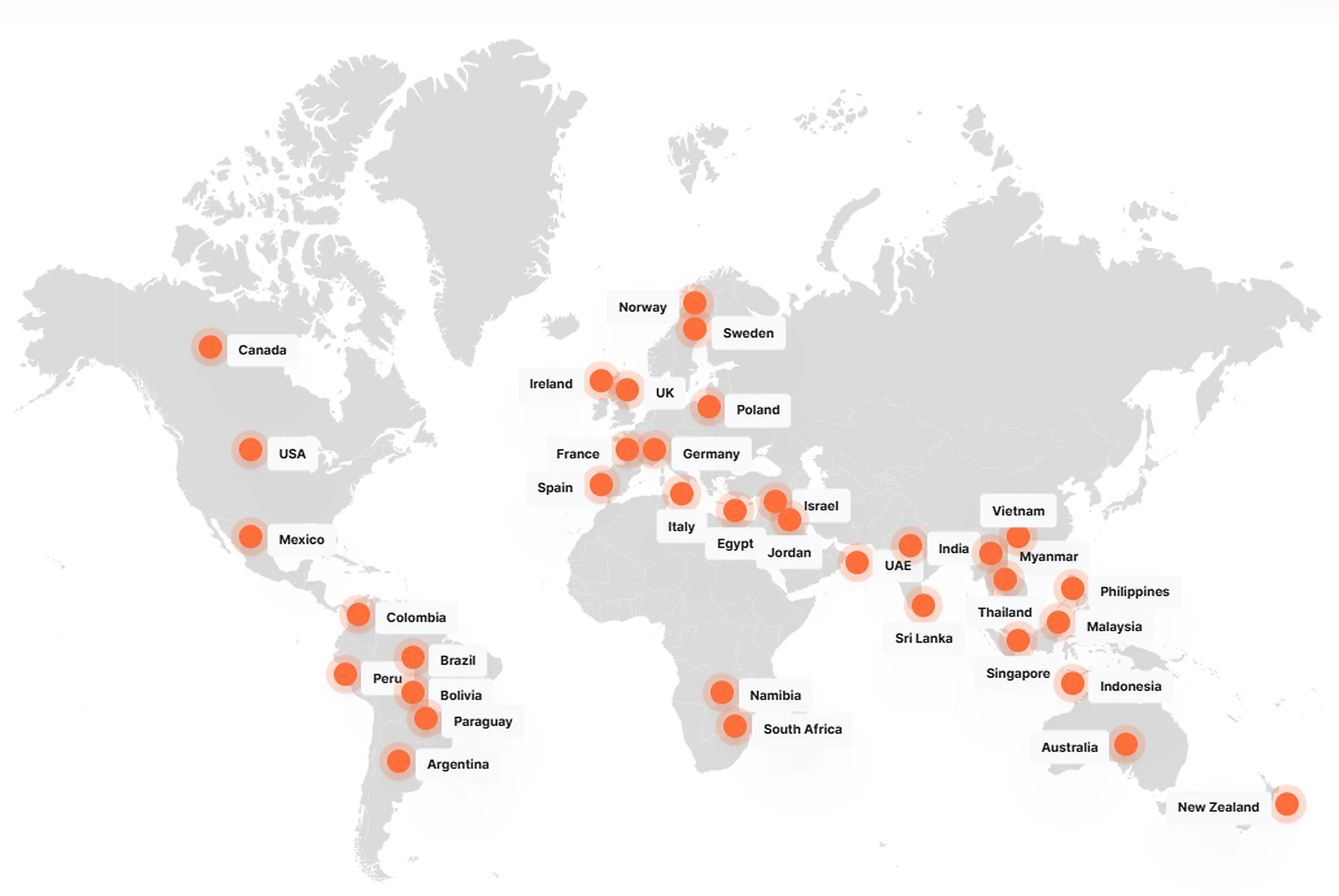 Global Presence Map